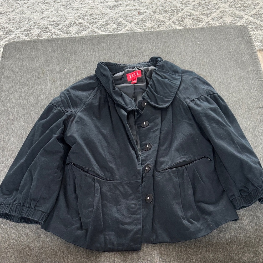 Elle Black Cape Jacket for Women